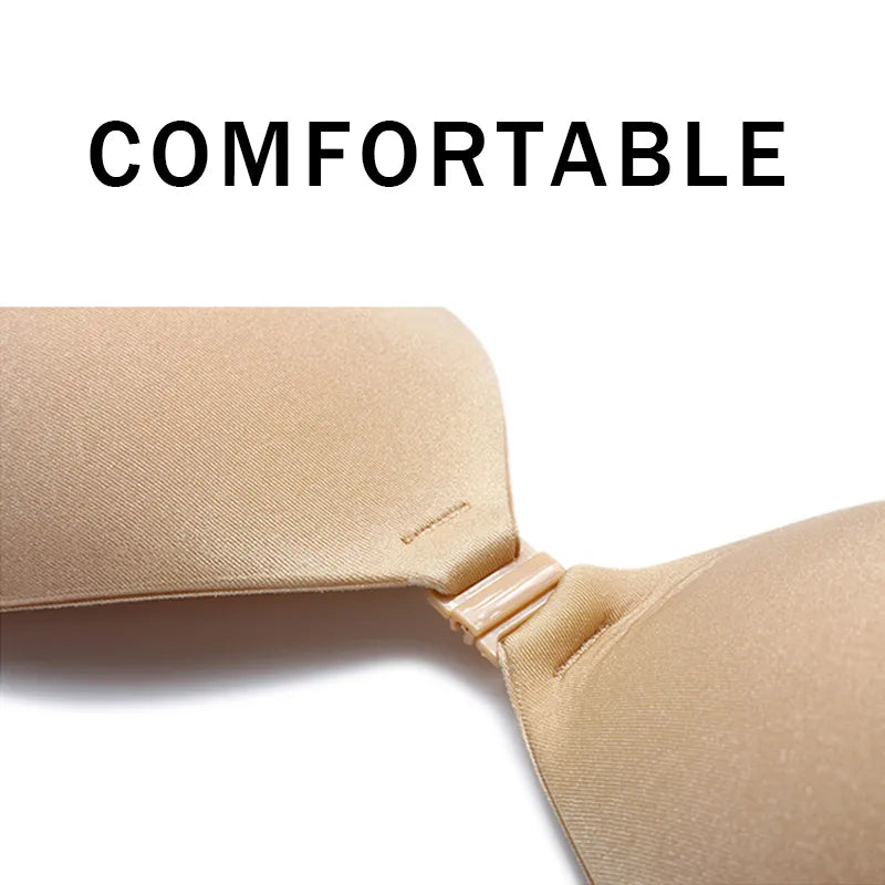 Our Sexy Wireless Front Closure Bras For Women Invisible Push Up Strapless Bra Plus Size Backless Self Stick On Bralette Comfort Bra