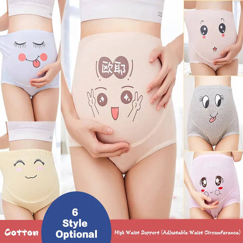 Our one piece Cotton Pregnancy Panties Intimates Maternity Bandage Adjustable Belly Cartoon Solid Color Underwear Clothing For Pregnant Women