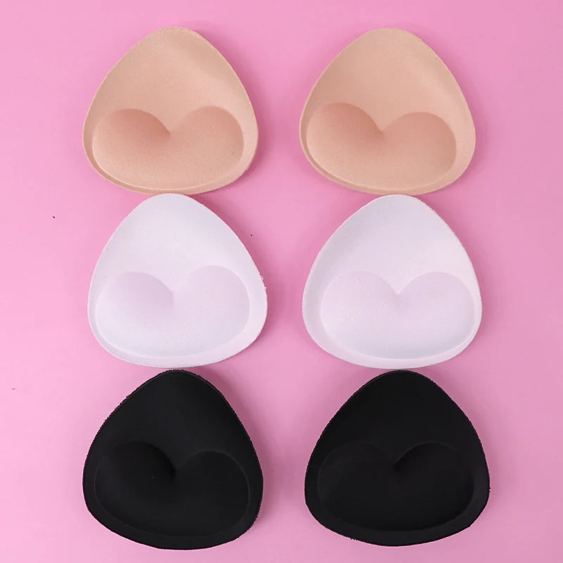 Our 6pcs 3pair Sexy Women's Bra Pads Insert Removable Padding Brassiere Breast Enhancer sponge Push Up Cups for Swimsuits Bikini