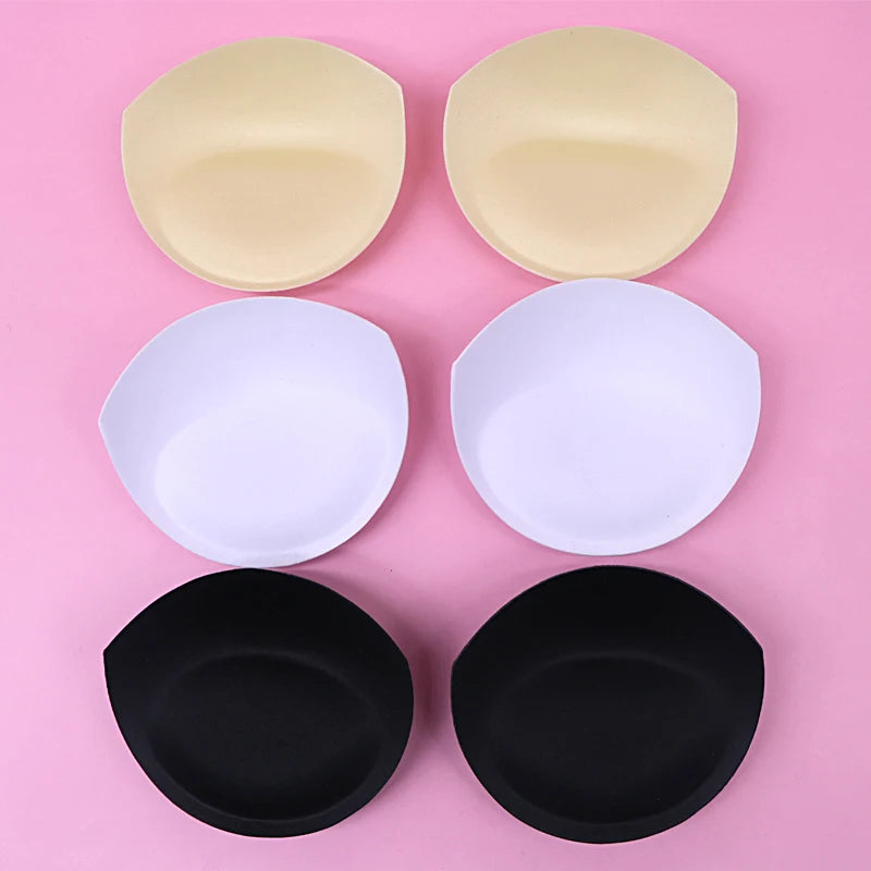 Our 6pcs 3pair Sexy Women's Bra Pads Insert Removable Padding Brassiere Breast Enhancer sponge Push Up Cups for Swimsuits Bikini