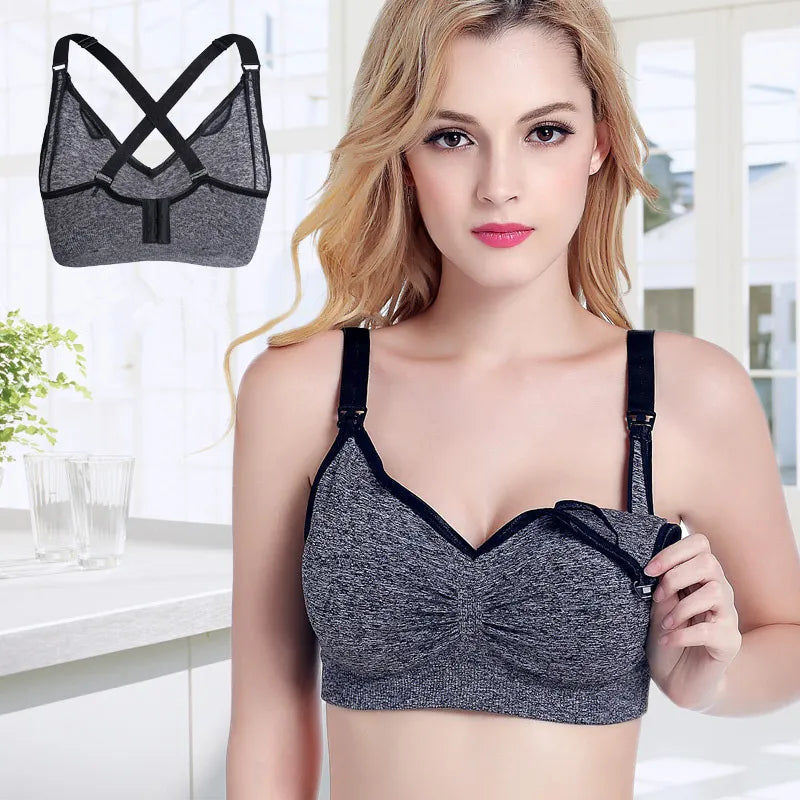 Our Maternity Nursing Bra Breastfeeding Bras Pregnant women Feeding  Soutien gorge allaitement Wire free bra Plus Size