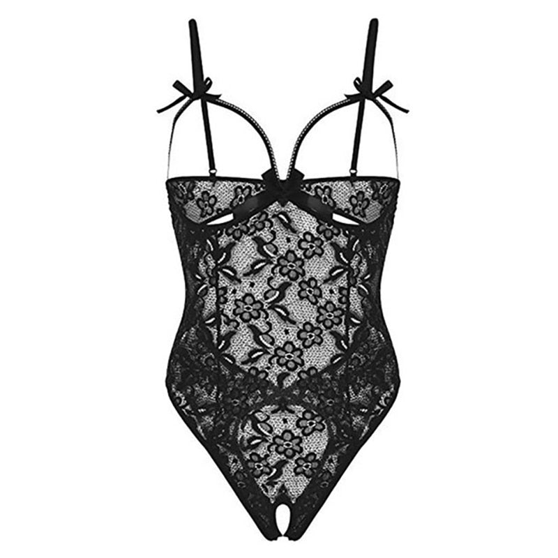 Woman Sexy Lace Lingerie Women Open Crotch Underwear Sexy Costumes Teddies bodysuits set of one  hot night dresses