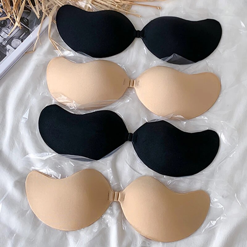 Beautiful Mango Bras Reusable Push Up Nipple Cover Silicone Invisible Strapless Lift Up Underwear Chest Stickers Lingerie Pads strapless backless