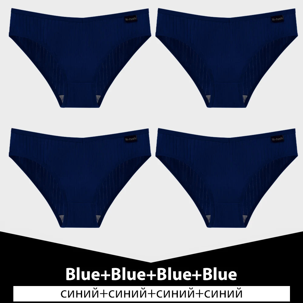 Our 4PCS Women Panties Thongs Sexy Cotton Underwear Panties Femme Underpants Fashion Lingerie Lady Briefs