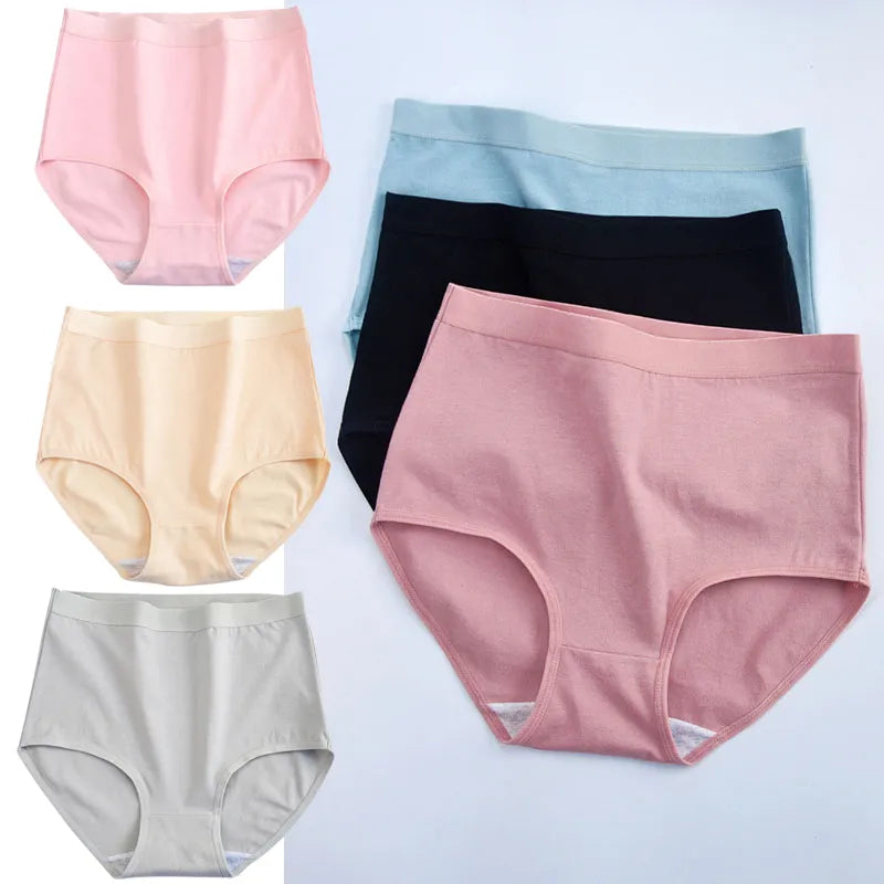 Our 3Pcs Women's Underwear High Waist Cotton Briefs Woman Abdominal Panties Oversized Hip En chance Underpants Plus Size Panties M-3XL