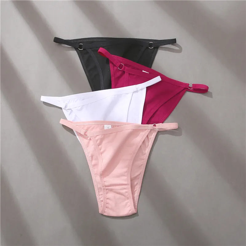 Our all of me 5PCS/Set Sexy Underwear Cotton Panties Women Lingerie Female Underpants Hoop Design Waistband Briefs Intimate Bikini Panty Woman