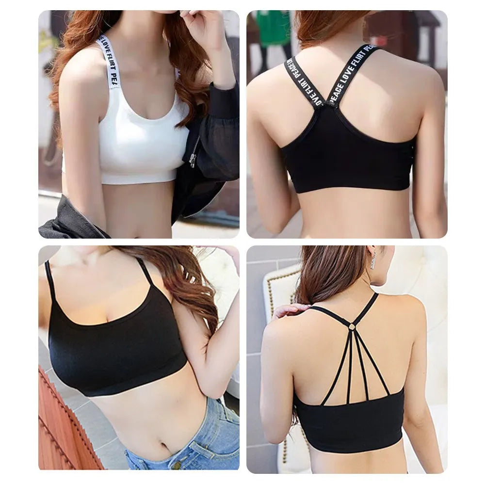 The peace and love bra Sexy Bra Top Women Sports Bra High Impact for Gym Fitness Female Pad Sportswear Tank Top Yoga Push Up Bralette