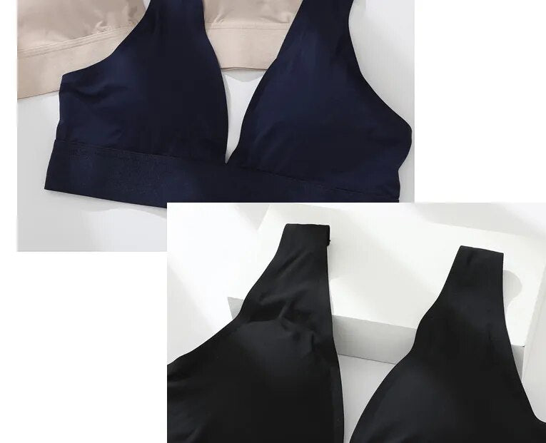 Our Deep V Sexy Push Up Bra Seamless Bralette For Women Backless Brassieres Padded Tank Tops Female Ladies Bras Intimates Lingerie special design