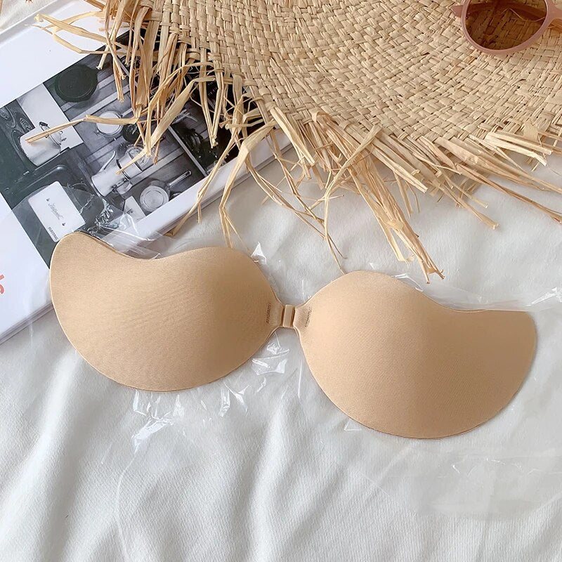 Beautiful Mango Bras Reusable Push Up Nipple Cover Silicone Invisible Strapless Lift Up Underwear Chest Stickers Lingerie Pads strapless backless