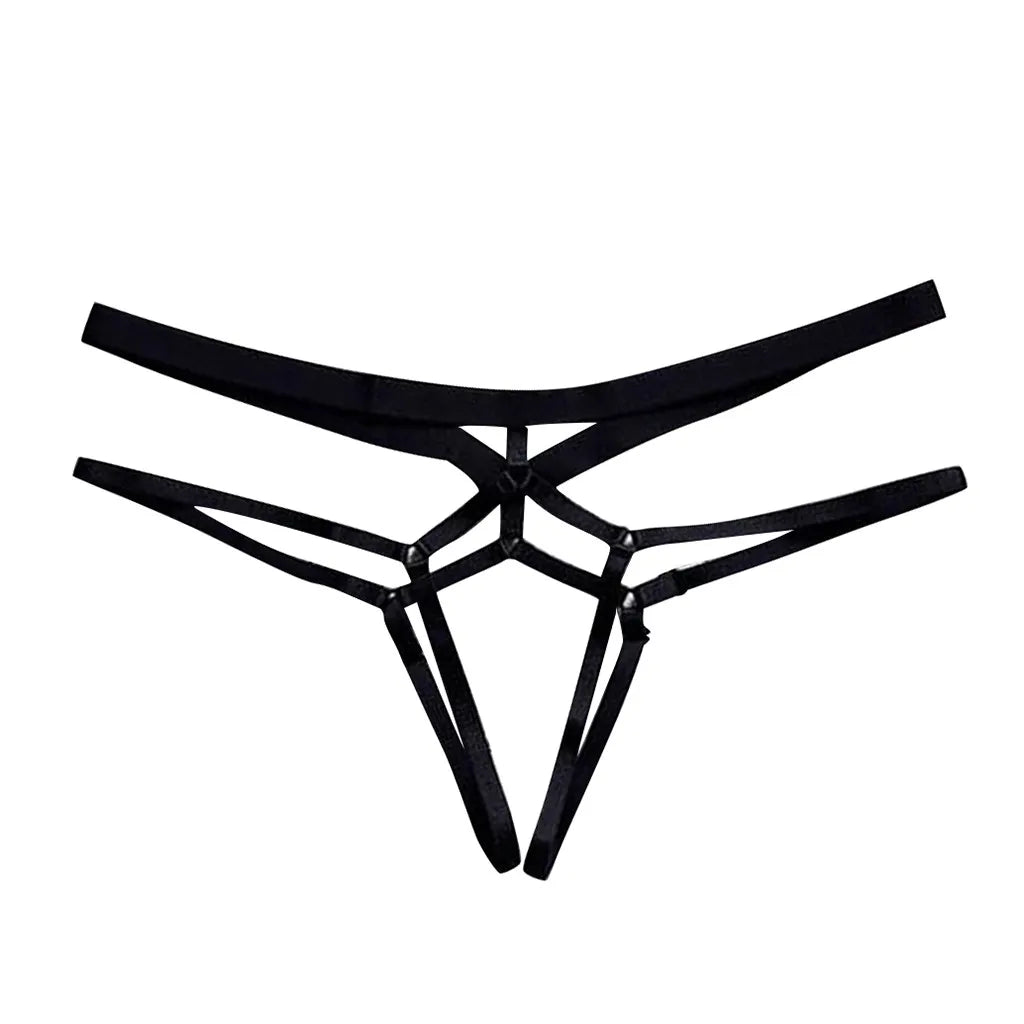 Women Underwear Pantie Sexy Lace High Elastic Lingerie Knickers Underpants Underwear Open Crotch G String for Women