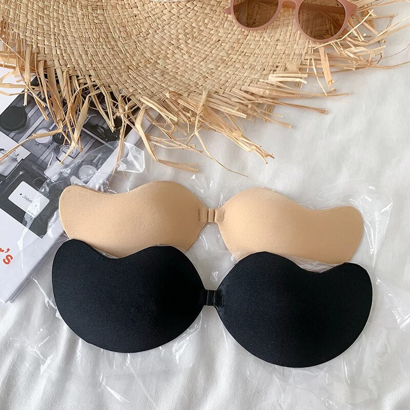 Beautiful Mango Bras Reusable Push Up Nipple Cover Silicone Invisible Strapless Lift Up Underwear Chest Stickers Lingerie Pads strapless backless