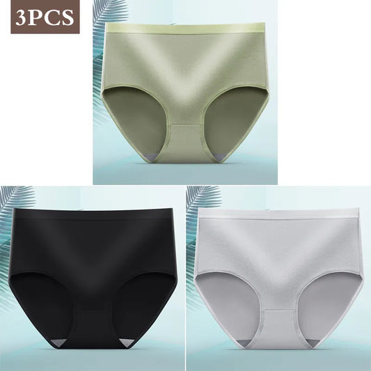 Our 3pcs Underwear Women Plus Size Panties Girl Briefs Sexy Lingeries Cotton Shorts Underpants Solid Panty Intimates period panties