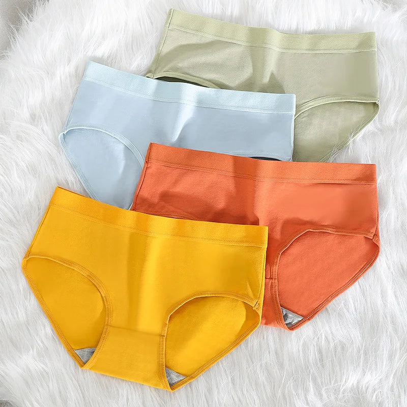 Our 3pcs Underwear Women Plus Size Panties Girl Briefs Sexy Lingeries Cotton Shorts Underpants Solid Panty Intimates period panties