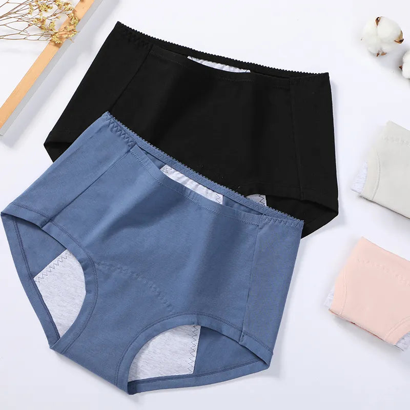 Our 5Pcs /Set cotton High Waist Leak Proof for even Menstrual Panties Women Physiological Briefs Widen Female Period Pants Underwear