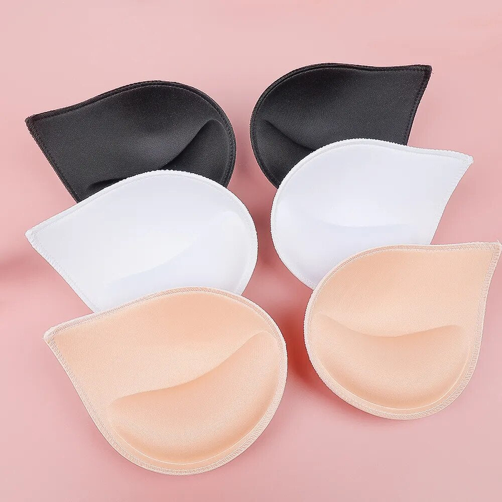 Our 3D Push Up Bra Pads Inserts 1 pair Women Underwear Small Breast Lift Breathable Sponge Padded Bra Pad Lining also for Swimsuit Bra Insert