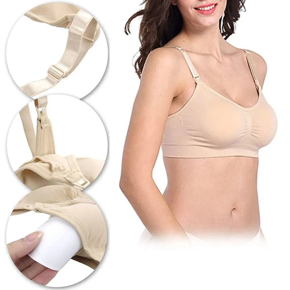 Simply Maternity Bras Wirefree Nursing Bra Pregnancy Clothes Prevent Sagging Breastfeeding Women's Breathable lactancia Bra