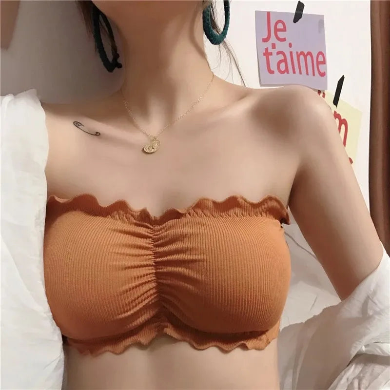 Our Women Sexy Strapless Bra Invisible Push Up Bras Underwear Seamless Solid Color Without Straps Bralette Lingerie Bras Bra Female