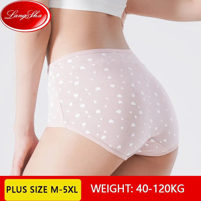 Marry 4Pcs Plus Size M-5XL Panties Women Cotton High Waist Slimming Underwear Seamless Girls Briefs Sexy Female Breathable Lingerie