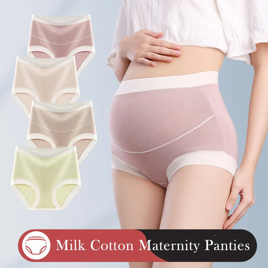 Our Summer Milk Cotton Maternity Panties 60S Quality High Waist Belly Underwear Clothes for Pregnant Women Pregnancy Briefs