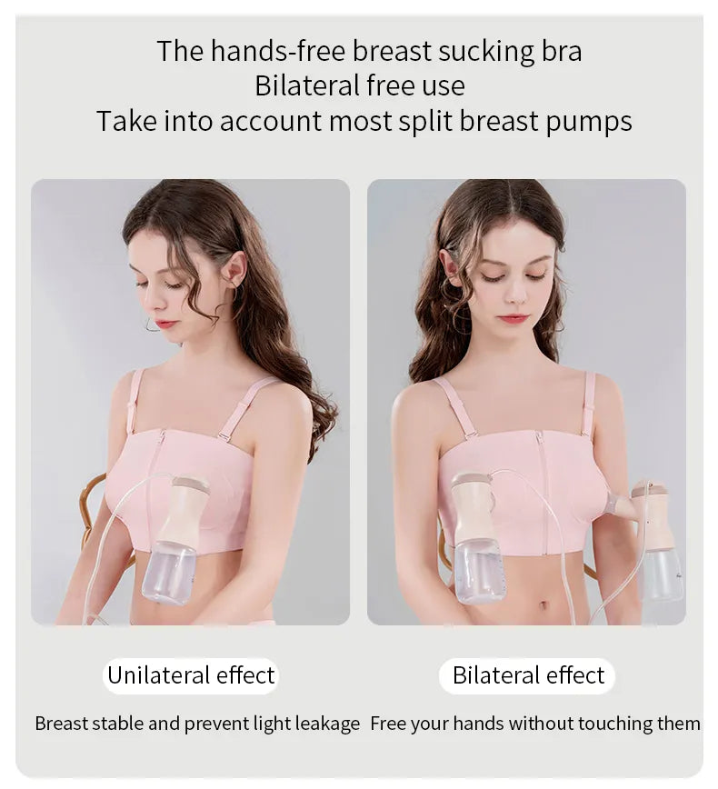 Our 100% cotton Hands-Free Breast Pump Bra Adjustable Nursing Pumping Bras for Women Breastfeeding Underwear