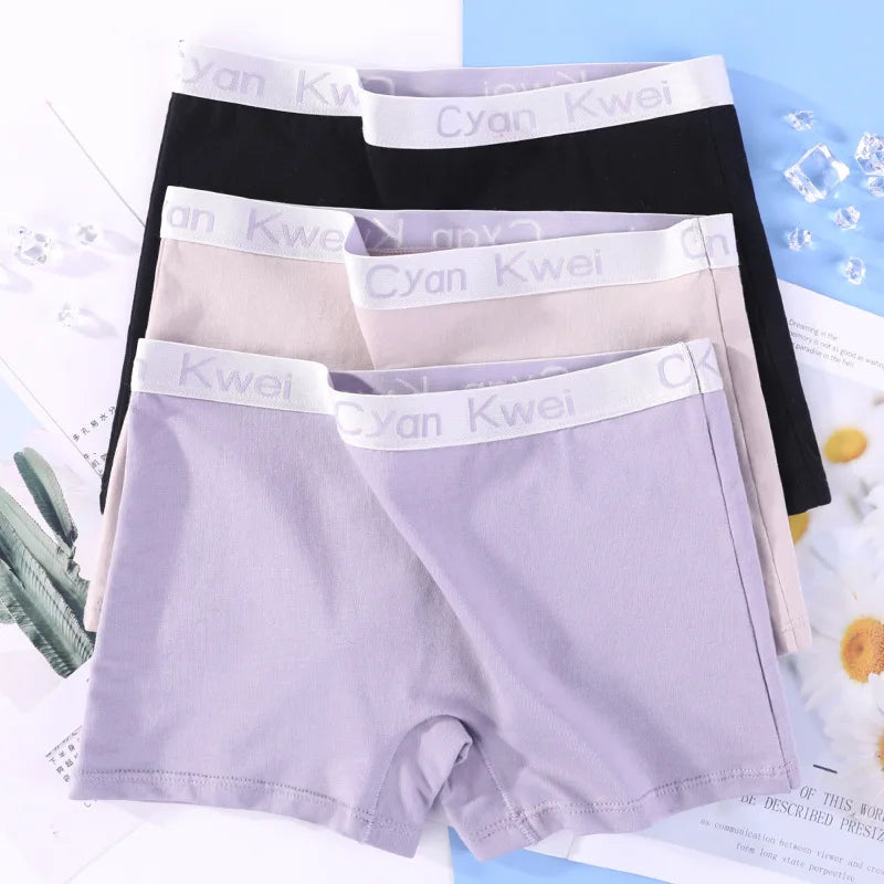 Our 3 Pieces/Set Boxer Women Cotton Boyshort Big Size Female Underwear Under Skirt Ladies Safety Short Pants