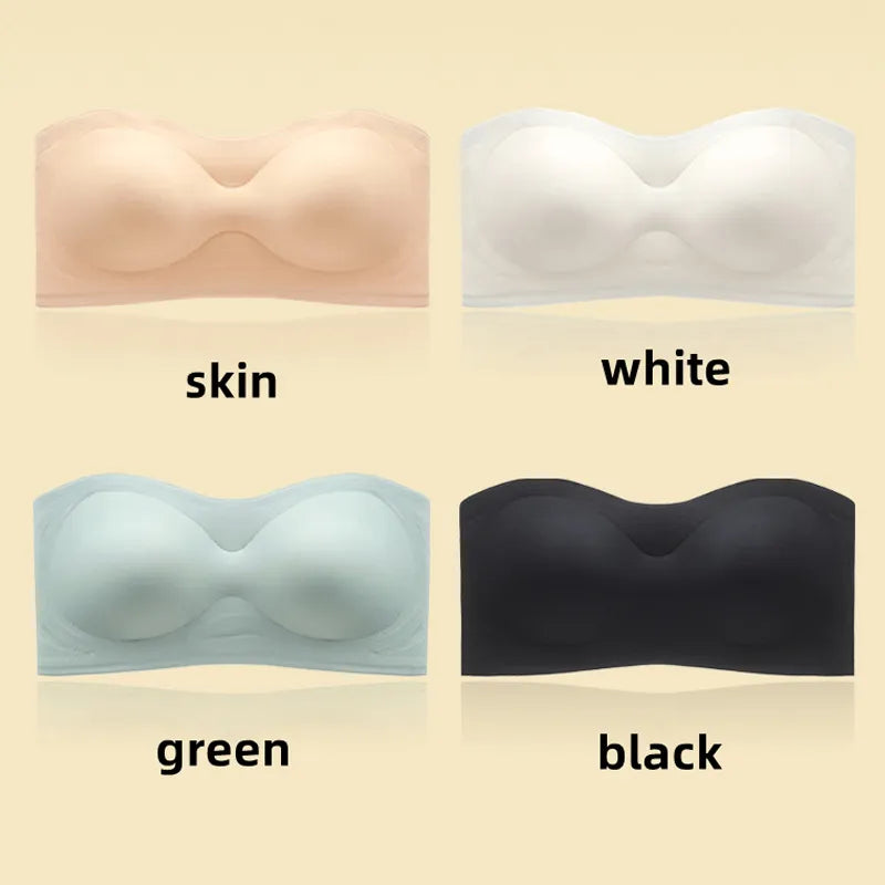 Our Women Invisible Bra Strapless Bralette 1/2 Cup Push Up Women's Underwear Female Seamless Party Wedding Bras Sexy Lingerie New