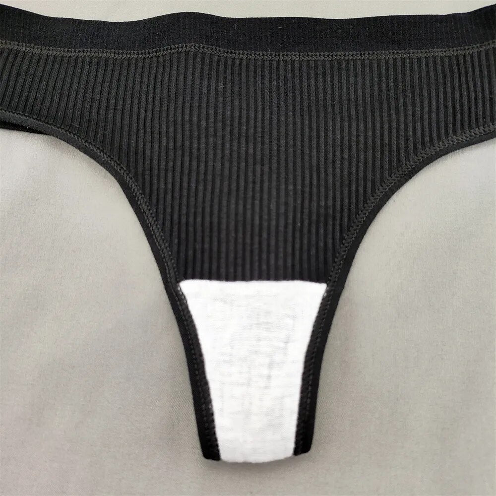 Our classic cotton comfortable wear for all 2PCS/Set Black White G-string Panties Women's Cotton Thong Underwear Sexy Panty Female Underpants