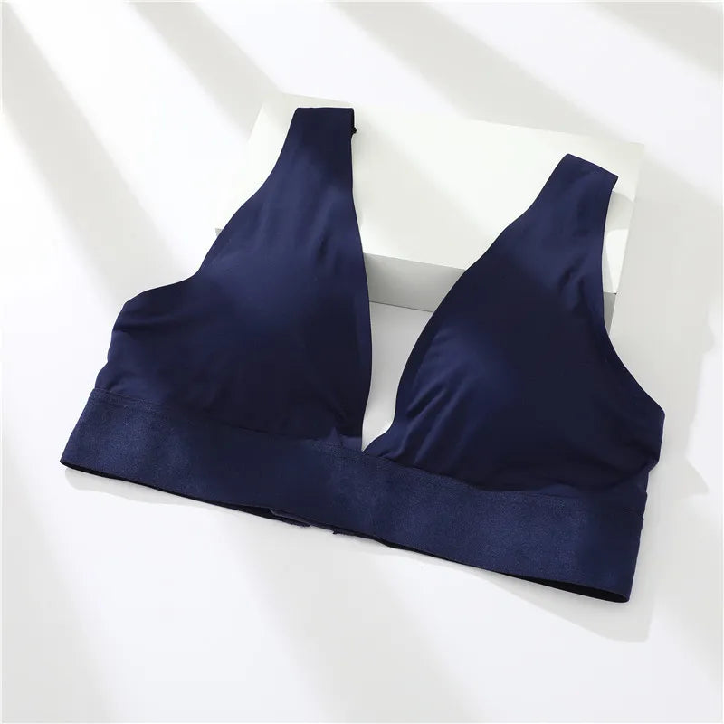 Our Women's Bras Seamless Bras For Women Sexy Lingerie Deep V Backless Bralette Intimates Push Up Bra Back Closure Brassiere