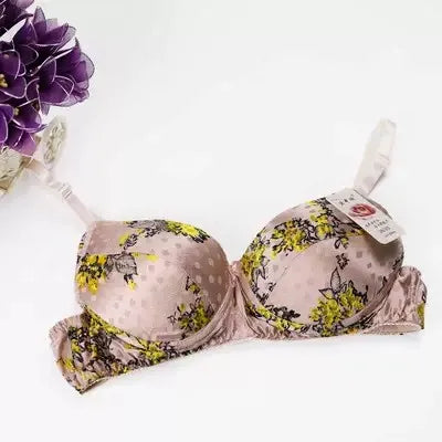 Our luxury Hot-Selling Mulberry silk bra underwear double faced silk print bra