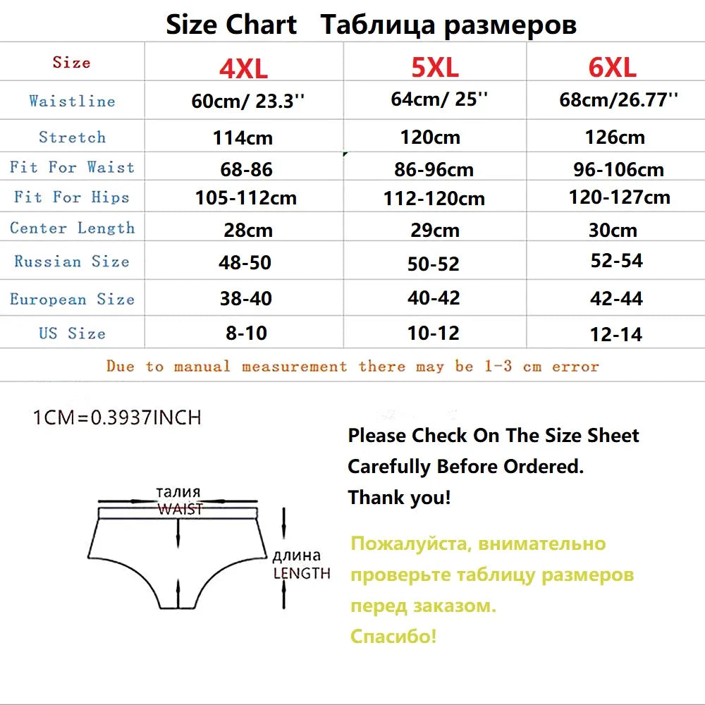 Our 6pcs Large Size Lace Panties,Stripe Cotton Woman Underwear Panties for Women Cotton Briefs,Woman Cotton Panty,Mid-waisted Female Underpants