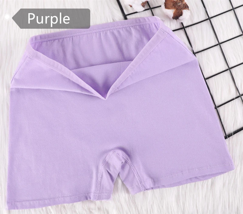 Our Women's 95% cotton Boxer Briefs Cotton Block Antibacterial High Waist No Trace Large Size Four Corner Panties Flush Legs Flat Foot Shorts