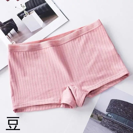 Go walk woman boxer 2pcs Womens Boxer Underwear Packs Soft Ribbed Cotton Bodyshorts Female Safety Short Panties Plus Size M/L/XL