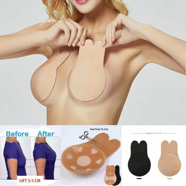 Our 1Pair Backless Strapless Invisible Push Up Bras For Women Adhesive Wireless Bralette Silicone Breast Lift Sticky Bra