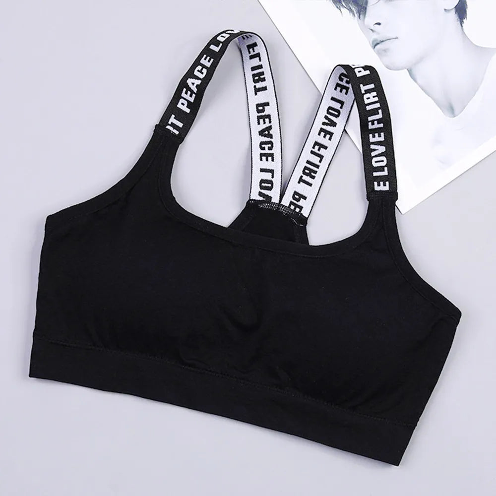 The peace and love bra Sexy Bra Top Women Sports Bra High Impact for Gym Fitness Female Pad Sportswear Tank Top Yoga Push Up Bralette