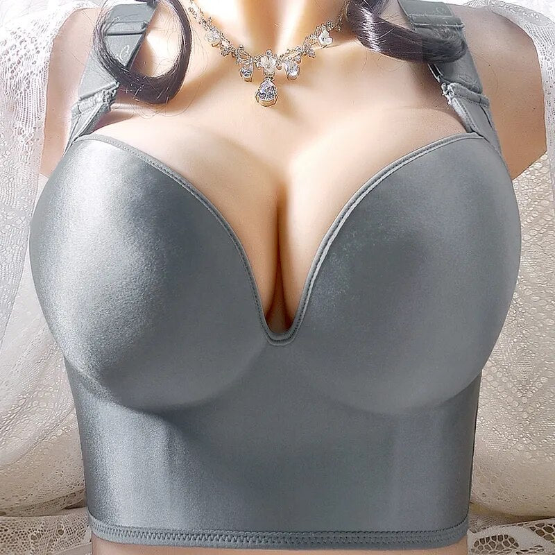 Our Hot bra wireless vest female bra size increase sexy push on seamless female underwear set comfortable push up corset