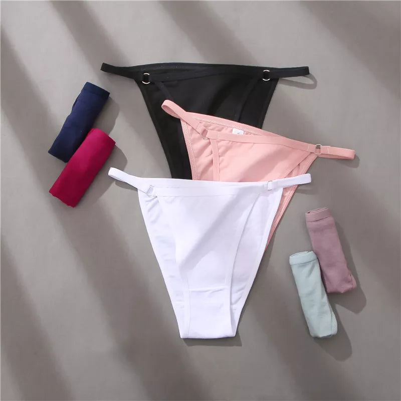 Our all of me 5PCS/Set Sexy Underwear Cotton Panties Women Lingerie Female Underpants Hoop Design Waistband Briefs Intimate Bikini Panty Woman