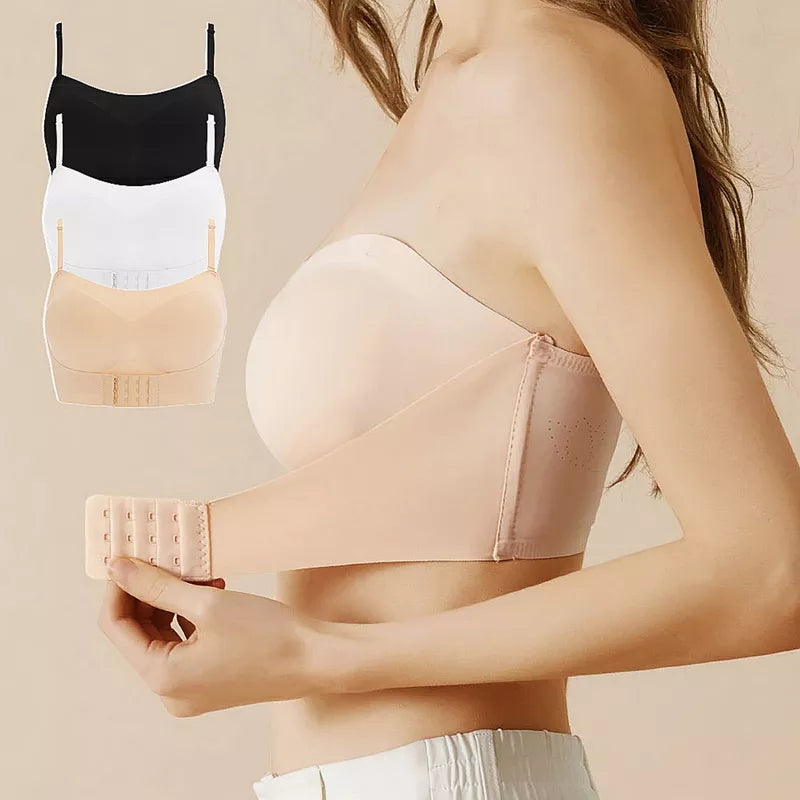 Our Strapless Bra For Woman Invisible Tube Tops Seamless Breathable Wireless Brassiere Push Up Bras Lingerie For Wedding