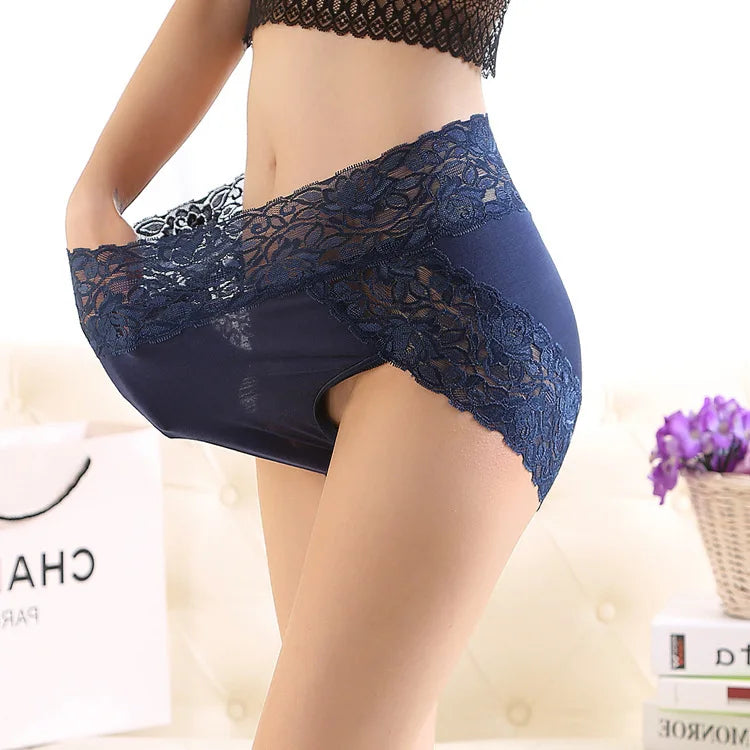 Our Extra Large Plus Size Panties Lace Sexy Underwear Women High Waist Modal Ultrathin Breathable Triangle Shorts Lingerie