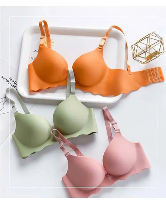 Candy Color Bra Corset Push Up Bra Wireless One-Piece Sexy Underwear Gather Lingerie Seamless Bralette Gorge