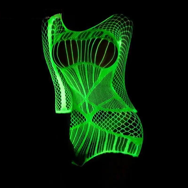 Woman Luminous Mesh sexy Lingeries teddies and Bodysuit hot night dresses