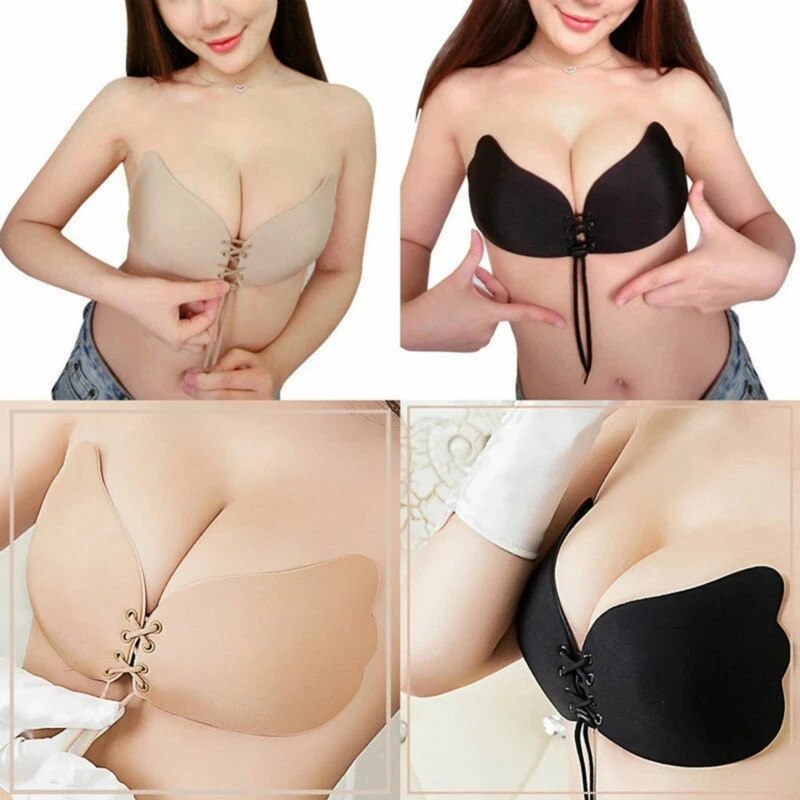 Our Invisible Strapless Adhesive Stick Bra Strapless Push Up Bras Women Sexy Backless Lingerie Seamless Silicone Bralette