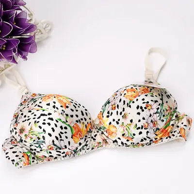 Our luxury Hot-Selling Mulberry silk bra underwear double faced silk print bra