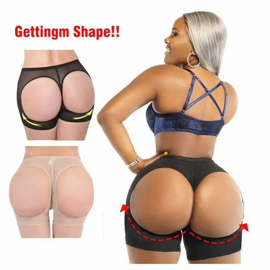 Women Sexy Cutout Butt Lifter Shaper Tummy Control Panties Boyshort Sculpting Hip Shaping Shorts Enhancer Shapewear Underwear