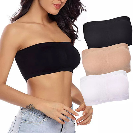 Our Plus Size Women's Tube Top Strapless Bra Wireless Women's Bra Big Size 5XL 6XL