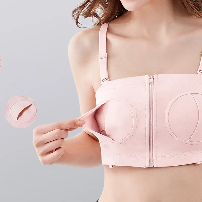 Our 100% cotton Hands-Free Breast Pump Bra Adjustable Nursing Pumping Bras for Women Breastfeeding Underwear