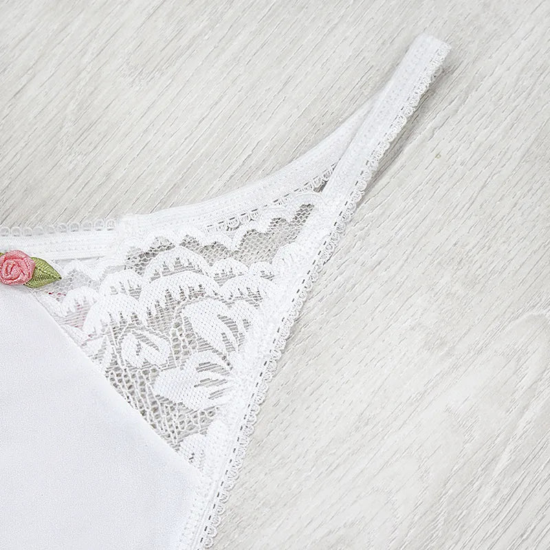 Our best sexy string for luxury Women Sexy Lace Cotton Panties Low Rise Floral Perspective Thong Lingerie Woman Comfortable