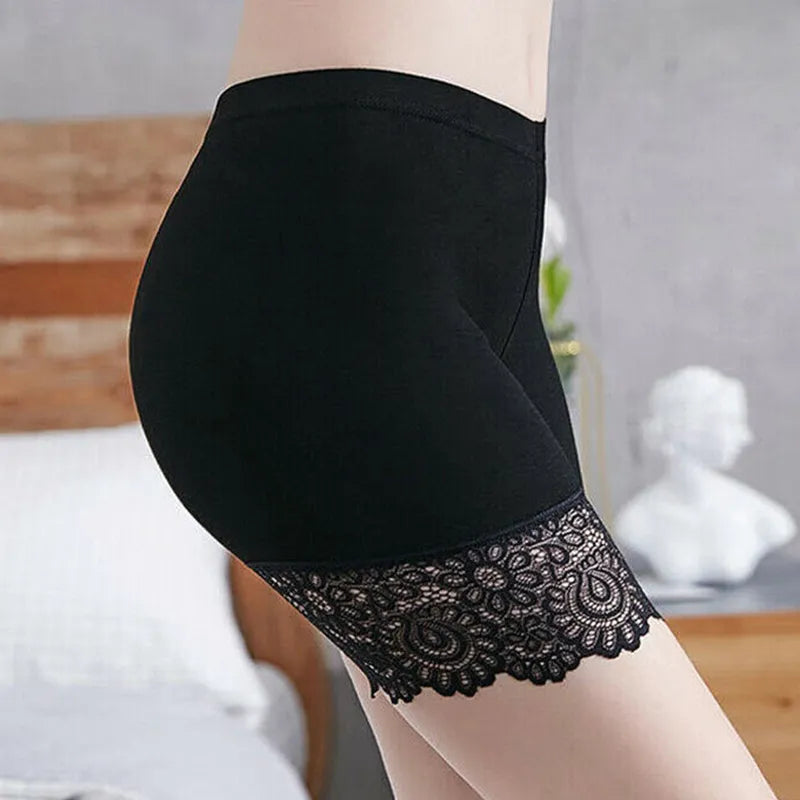 Our Sexy Lace Safety Shorts Women High Waist Seamless Cotton Bodyshorts Panties Female Spandex Slimming Shorts Boxers For Ladies