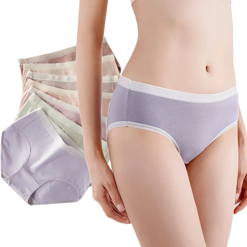 catty 7Pcs/Set Cotton Underwear Women Panties Breathable Girls Briefs Solid Panty Sexy Low Waist Underpants Female Seamless Lingerie