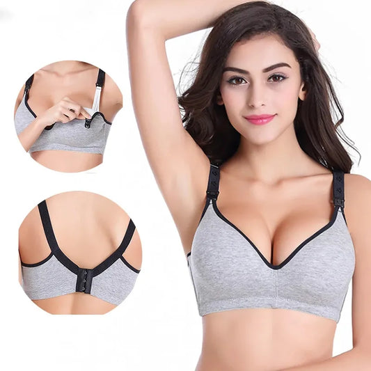 Our 100% cotton pretty Maternity Bras Wirefree Nursing Bra Panties Set Pregnancy Clothes Prevent Sagging Breastfeeding Women's Breathable Lactancia Bra