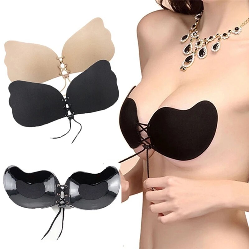 Our Invisible Strapless Adhesive Stick Bra Strapless Push Up Bras Women Sexy Backless Lingerie Seamless Silicone Bralette